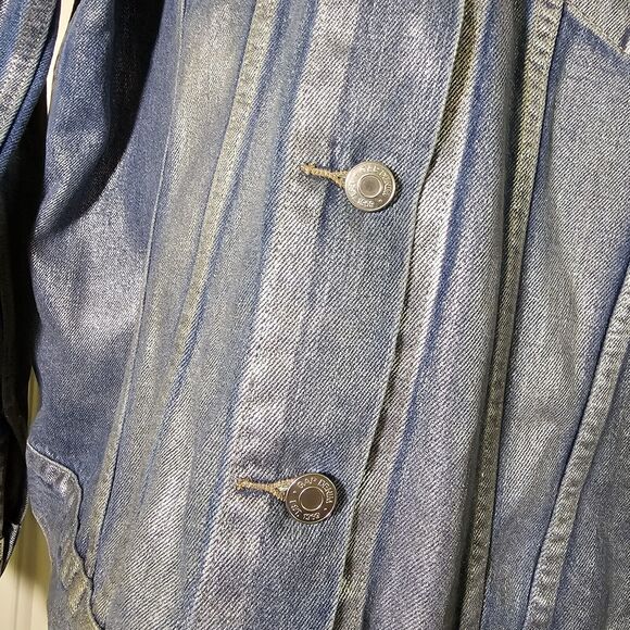 NWT Gap Women's Icon Jacket Medium Indigo Denim Silver Wash Size Large - Picture 4 of 11